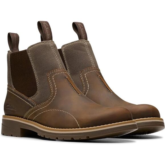 Clarks Men's Morris Easy Waterproof Ankle Boot, Beeswax Leather, 9.5 - Picture 1 of 7